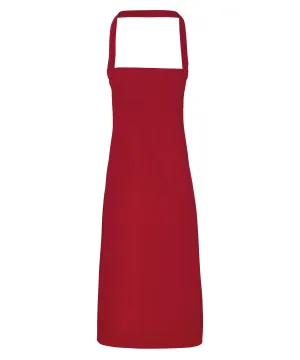 100 Organic Cotton Bib Apron | Burgundy