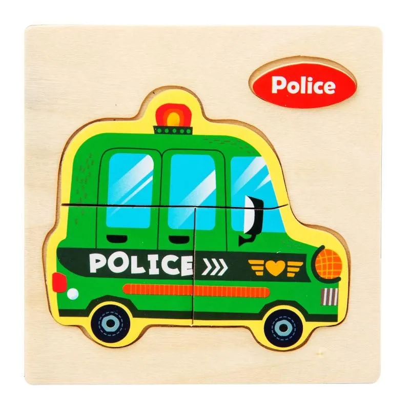 3D Wooden Puzzle Jigsaw Toys For Children Wood 3d Cartoon Animal Puzzles Intelligence Kids Early Educational Toys