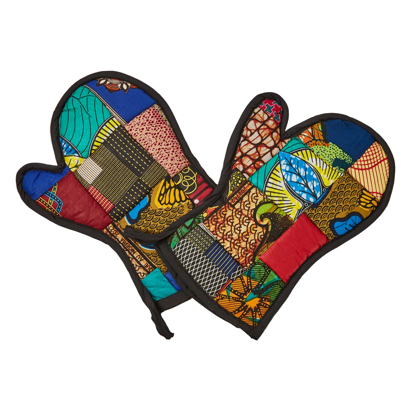 Apron, Oven Mitts & Pot Holder Kitenge Patch Set | Hand Sewn