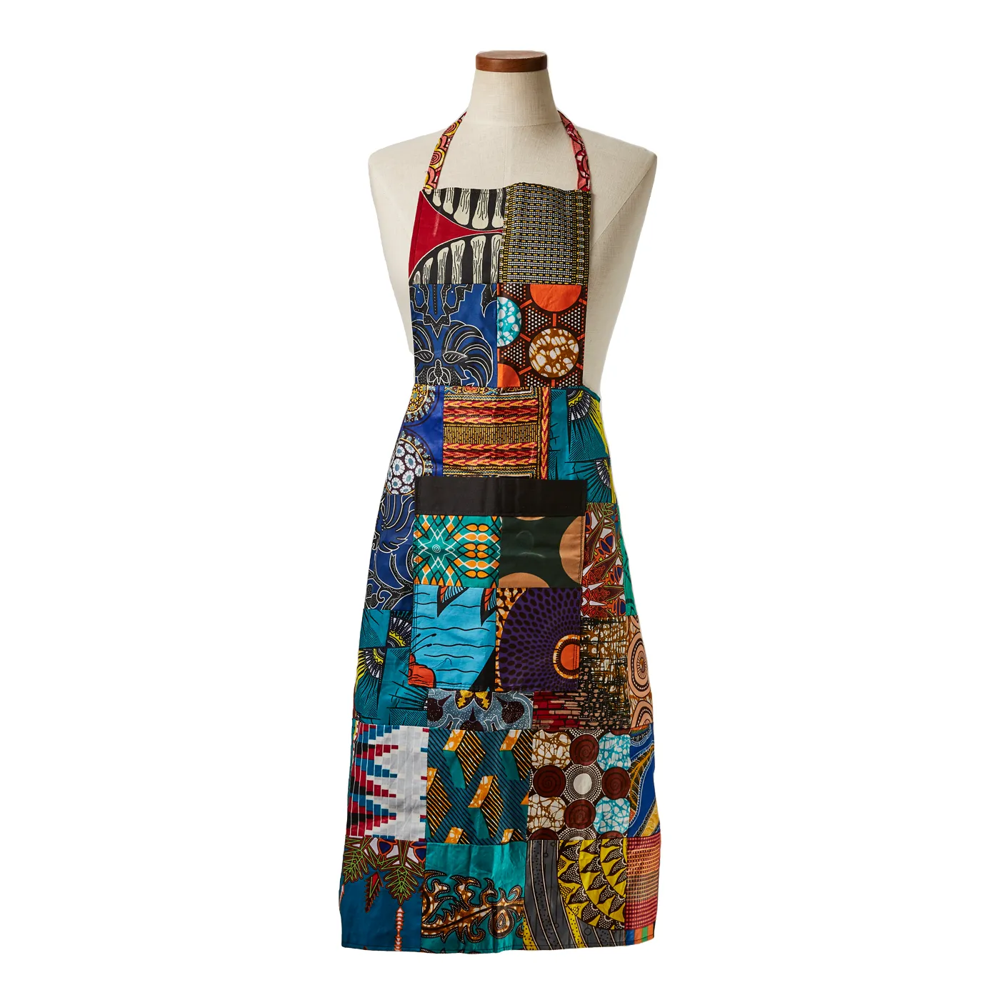 Apron, Oven Mitts & Pot Holder Kitenge Patch Set | Hand Sewn