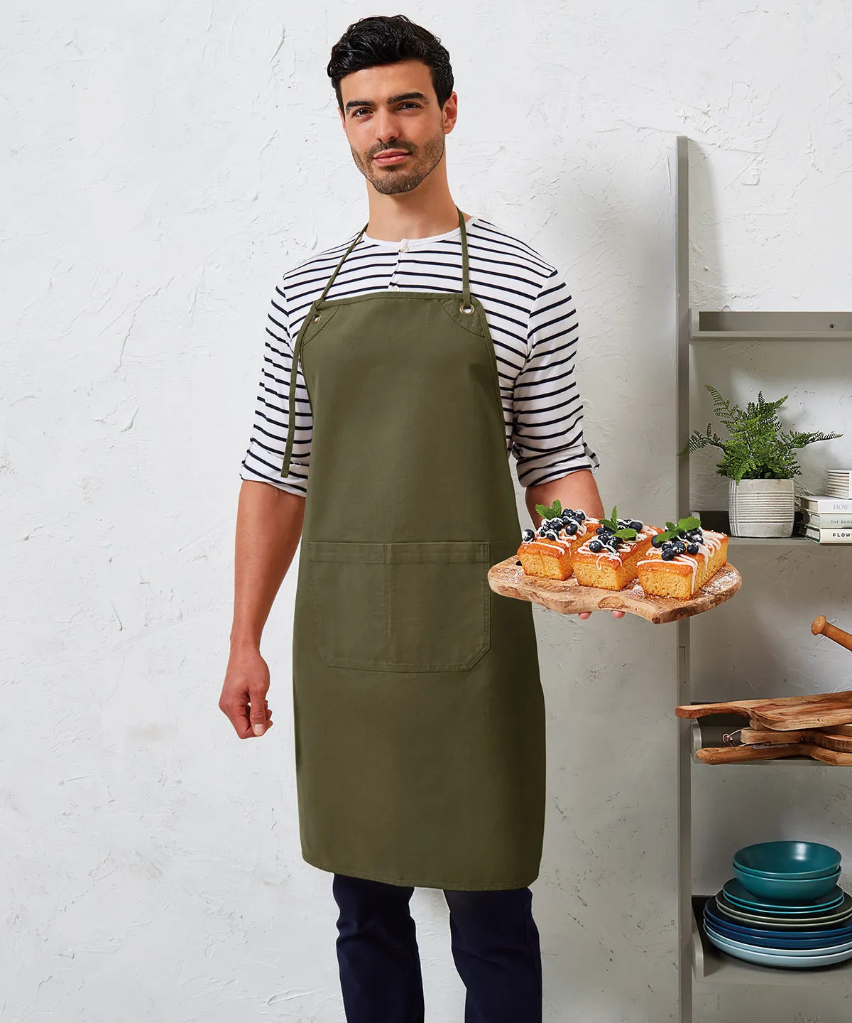 Artisans choice double-pocket canvas apron | Olive