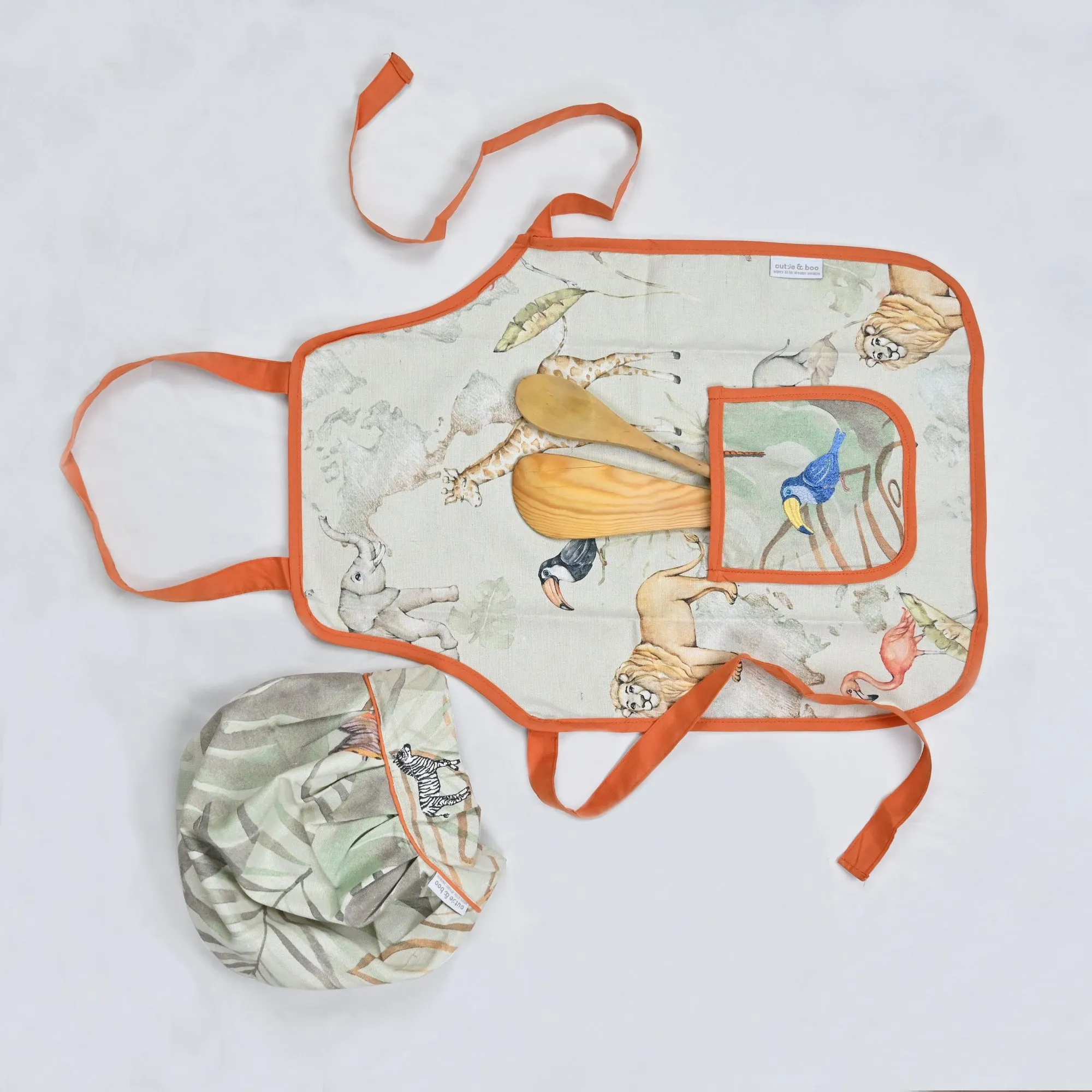 Baby It's Wild World - Apron Set (Apron   Cap)