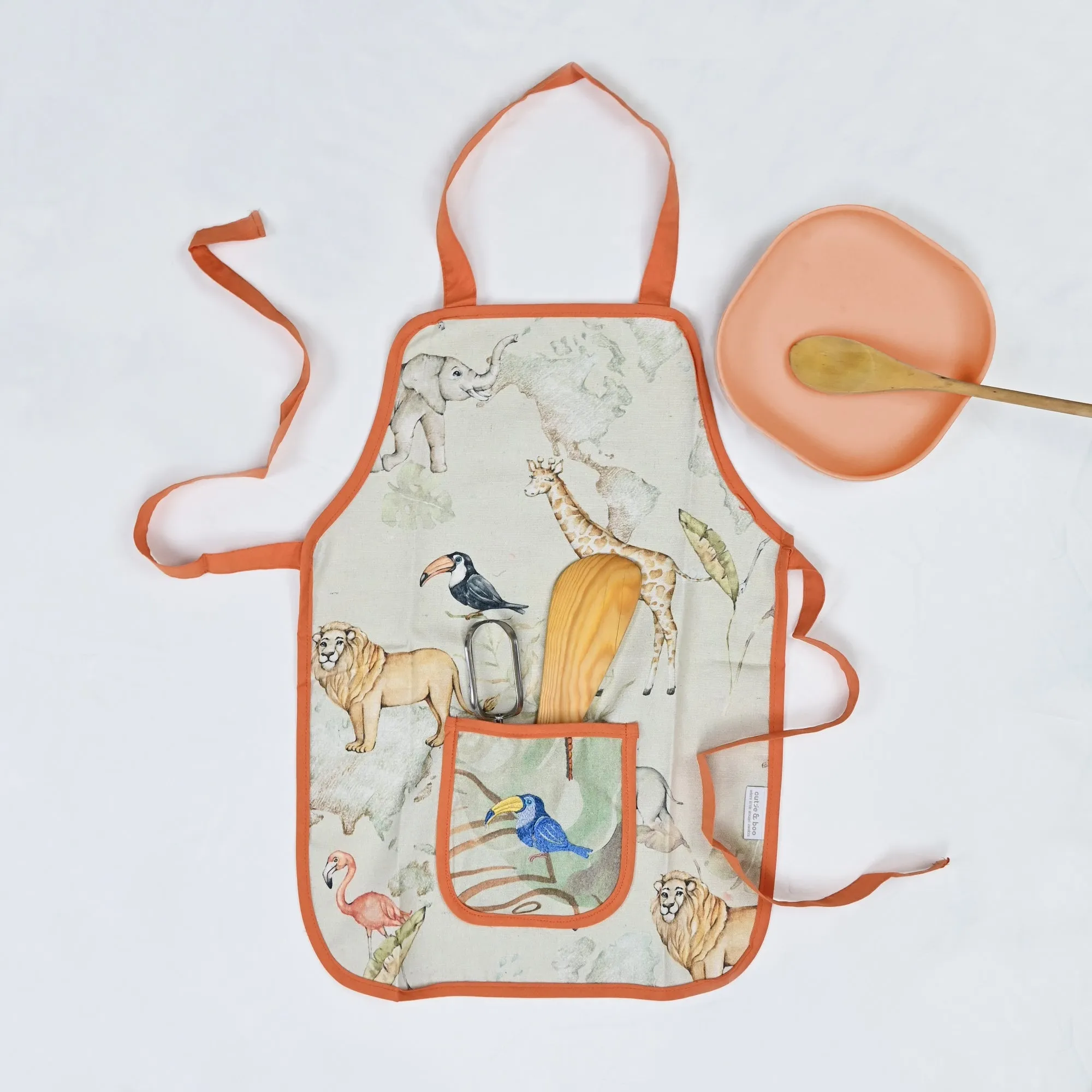 Baby It's Wild World - Apron Set (Apron   Cap)