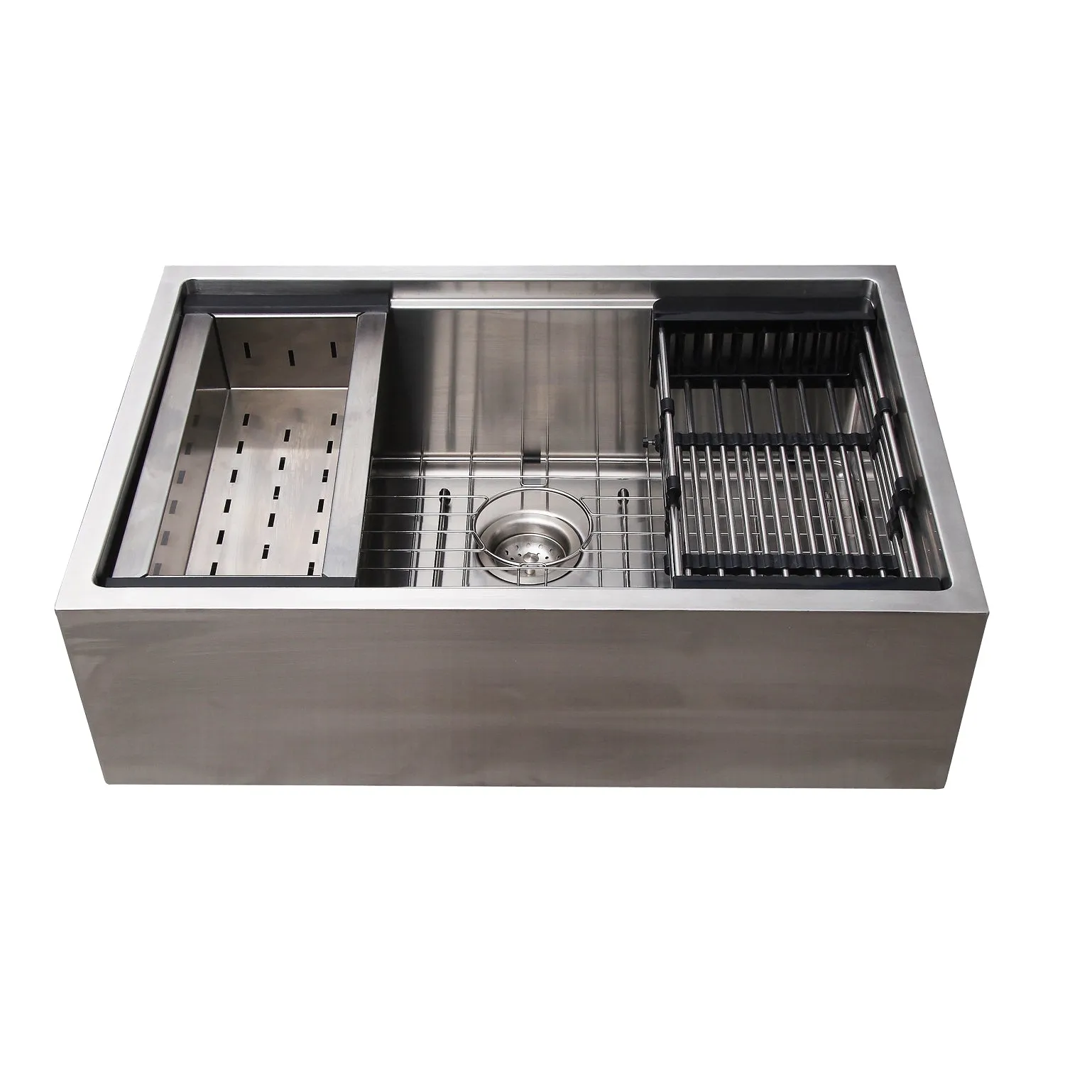 Bailey Stainless Steel Apron-Front Sink with Ledge