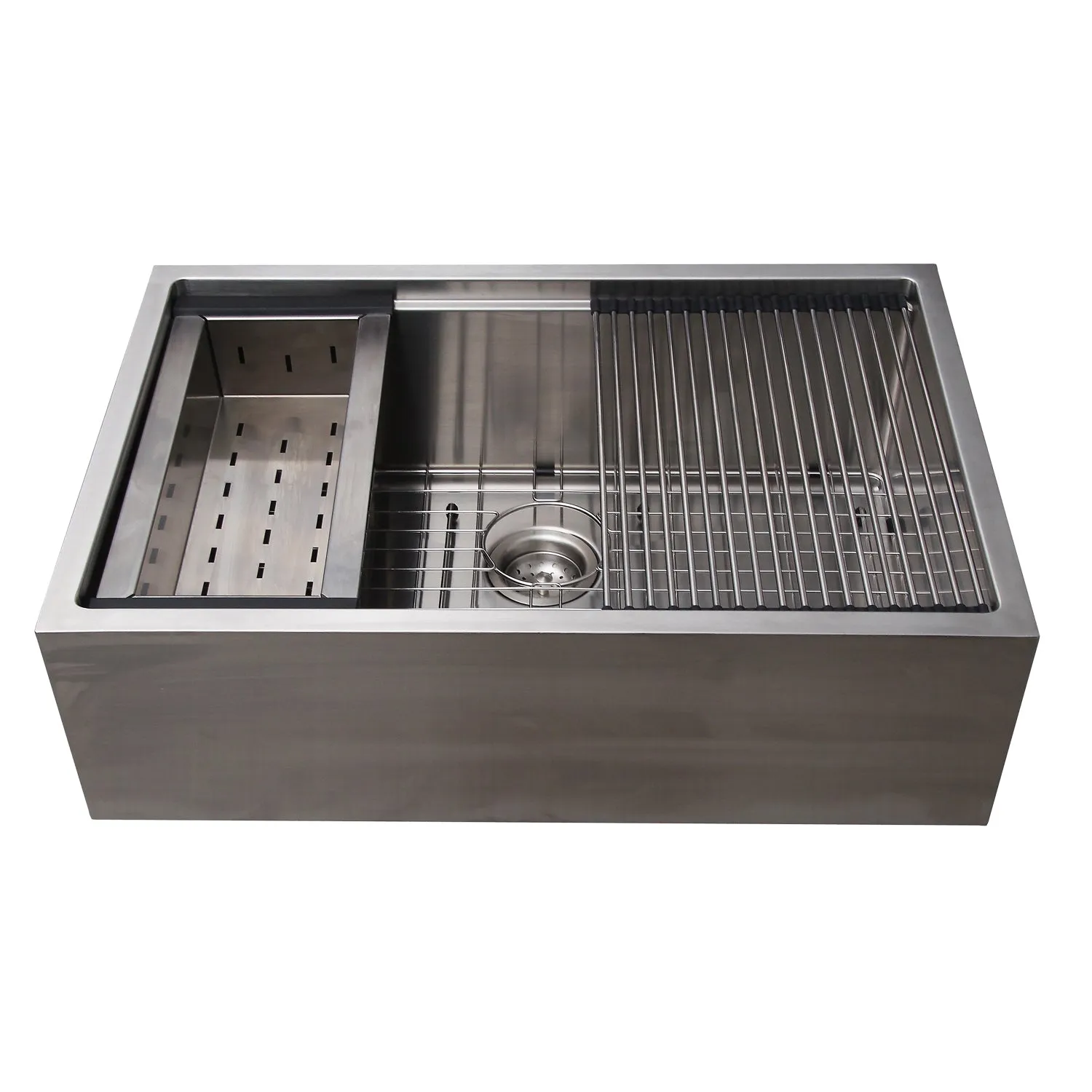 Bailey Stainless Steel Apron-Front Sink with Ledge