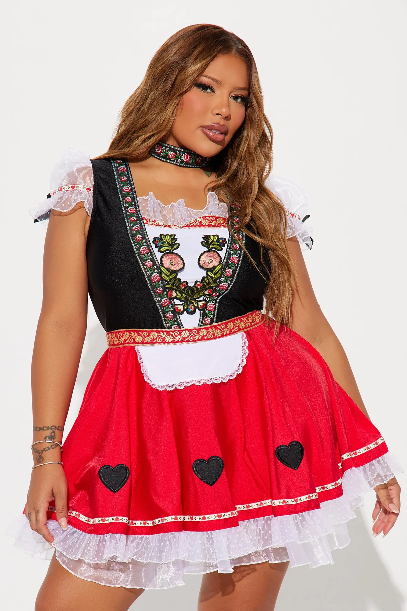 Beer Sweetheart 2 Piece Costume Set - Red/Black