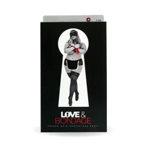 Bondage Set - Maid Panty Black Queen Size
