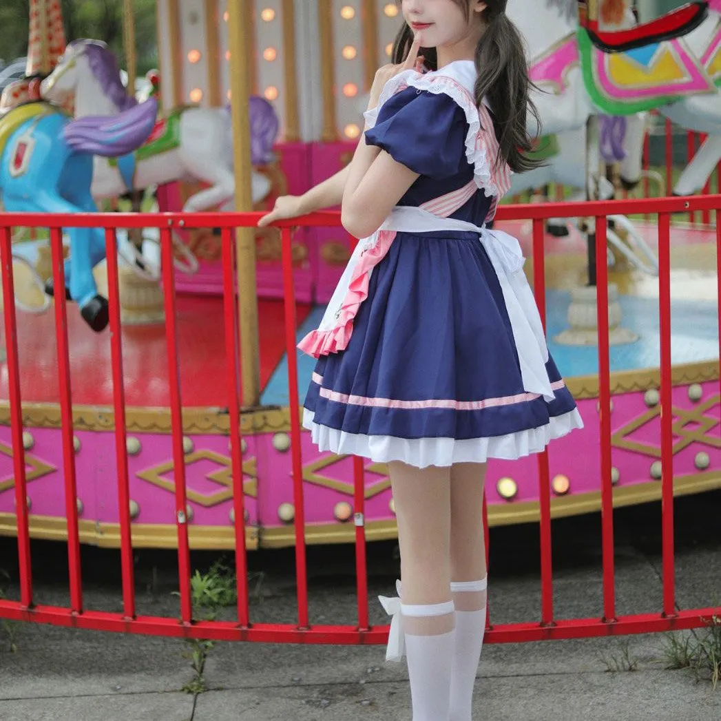 Cafe Maid Dress Lolita Princess Dress Small Dress Women Cosplay Party