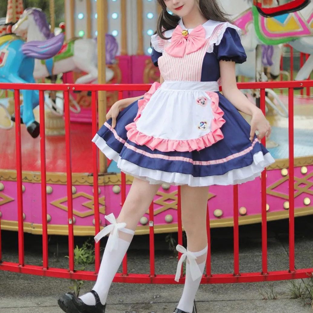 Cafe Maid Dress Lolita Princess Dress Small Dress Women Cosplay Party