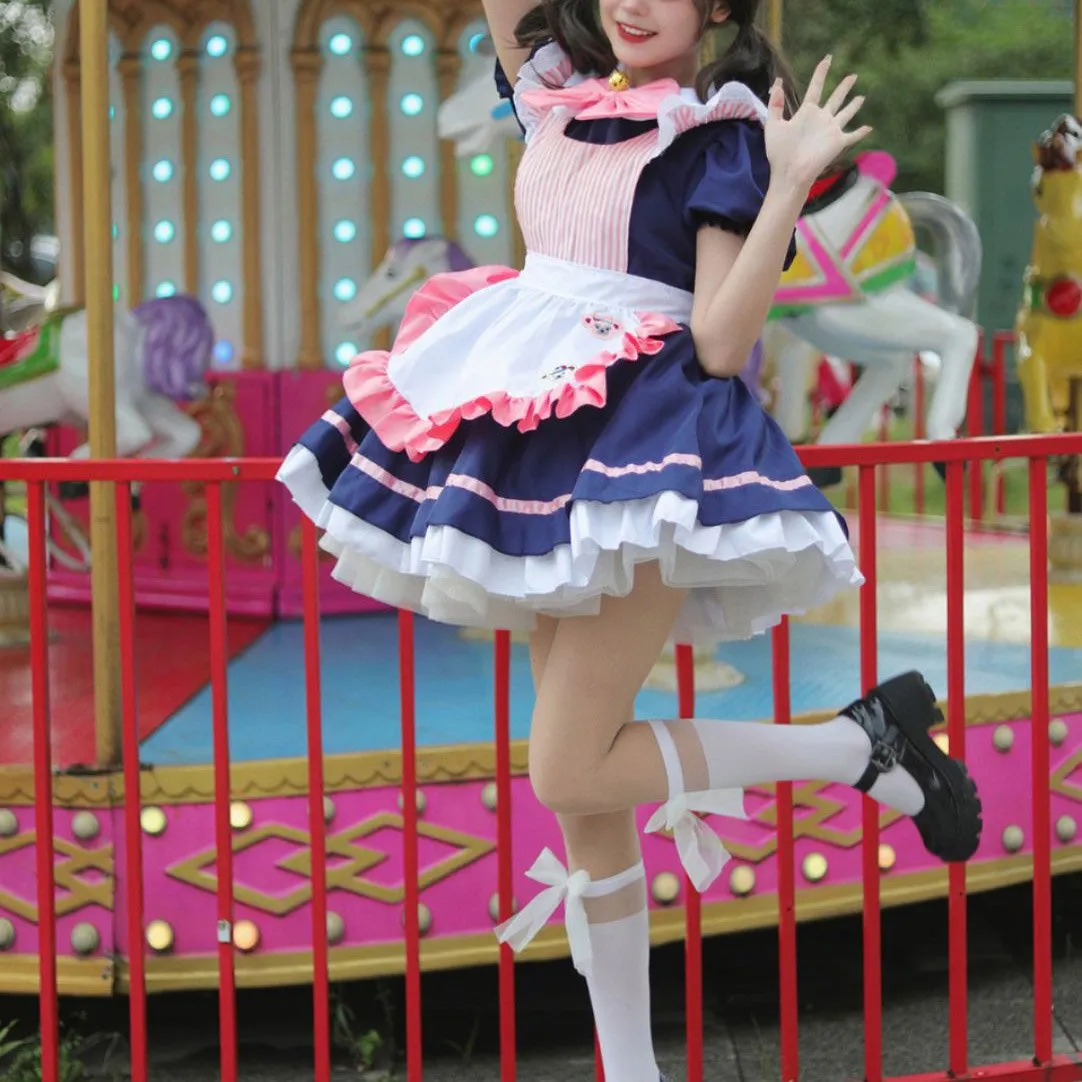 Cafe Maid Dress Lolita Princess Dress Small Dress Women Cosplay Party