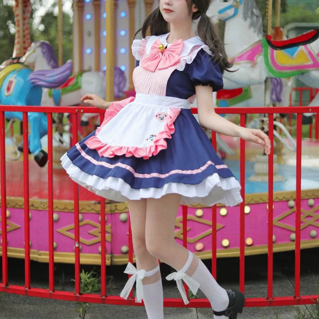 Cafe Maid Dress Lolita Princess Dress Small Dress Women Cosplay Party