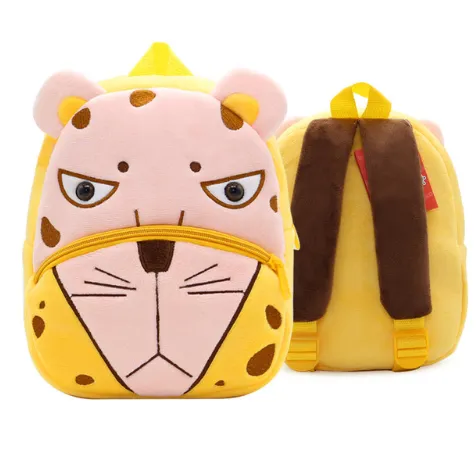 Children School Backpack Cartoon Rainbow Unicorn Design Soft Plush Material For Toddler Baby Girls Kindergarten Kids School Bags