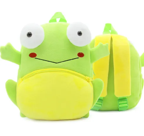 Children School Backpack Cartoon Rainbow Unicorn Design Soft Plush Material For Toddler Baby Girls Kindergarten Kids School Bags