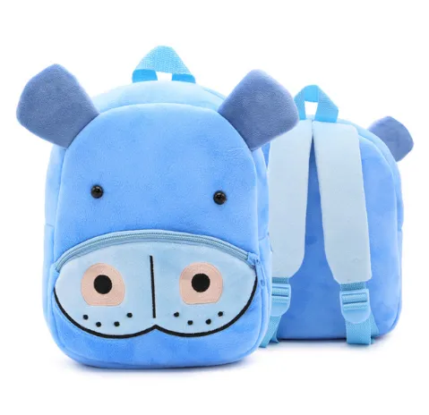 Children School Backpack Cartoon Rainbow Unicorn Design Soft Plush Material For Toddler Baby Girls Kindergarten Kids School Bags