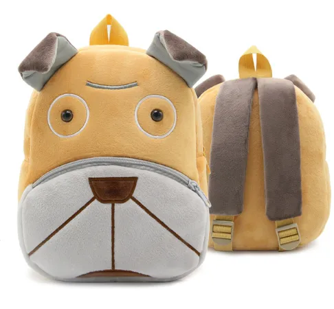 Children School Backpack Cartoon Rainbow Unicorn Design Soft Plush Material For Toddler Baby Girls Kindergarten Kids School Bags