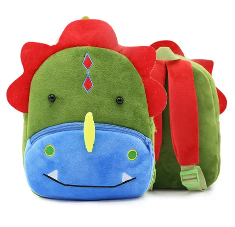 Children School Backpack Cartoon Rainbow Unicorn Design Soft Plush Material For Toddler Baby Girls Kindergarten Kids School Bags