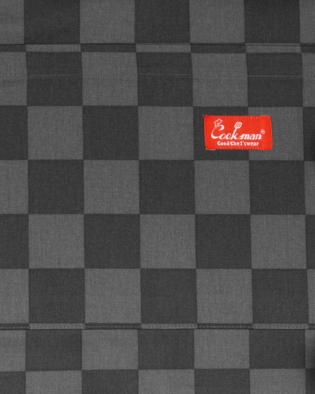 Cookman Wide Pocket Checker Apron - Charcoal