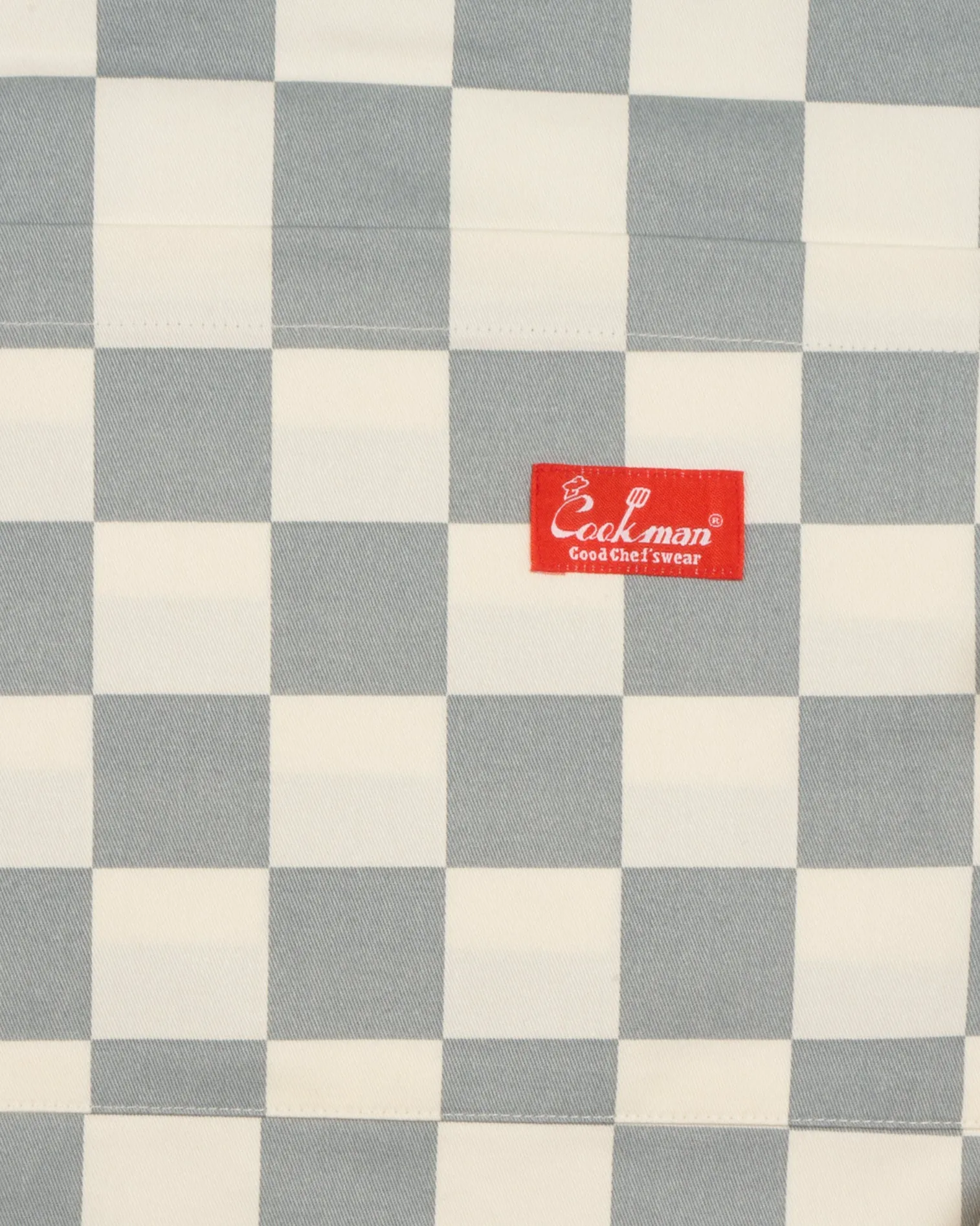 Cookman Wide Pocket Checker Apron - Grey