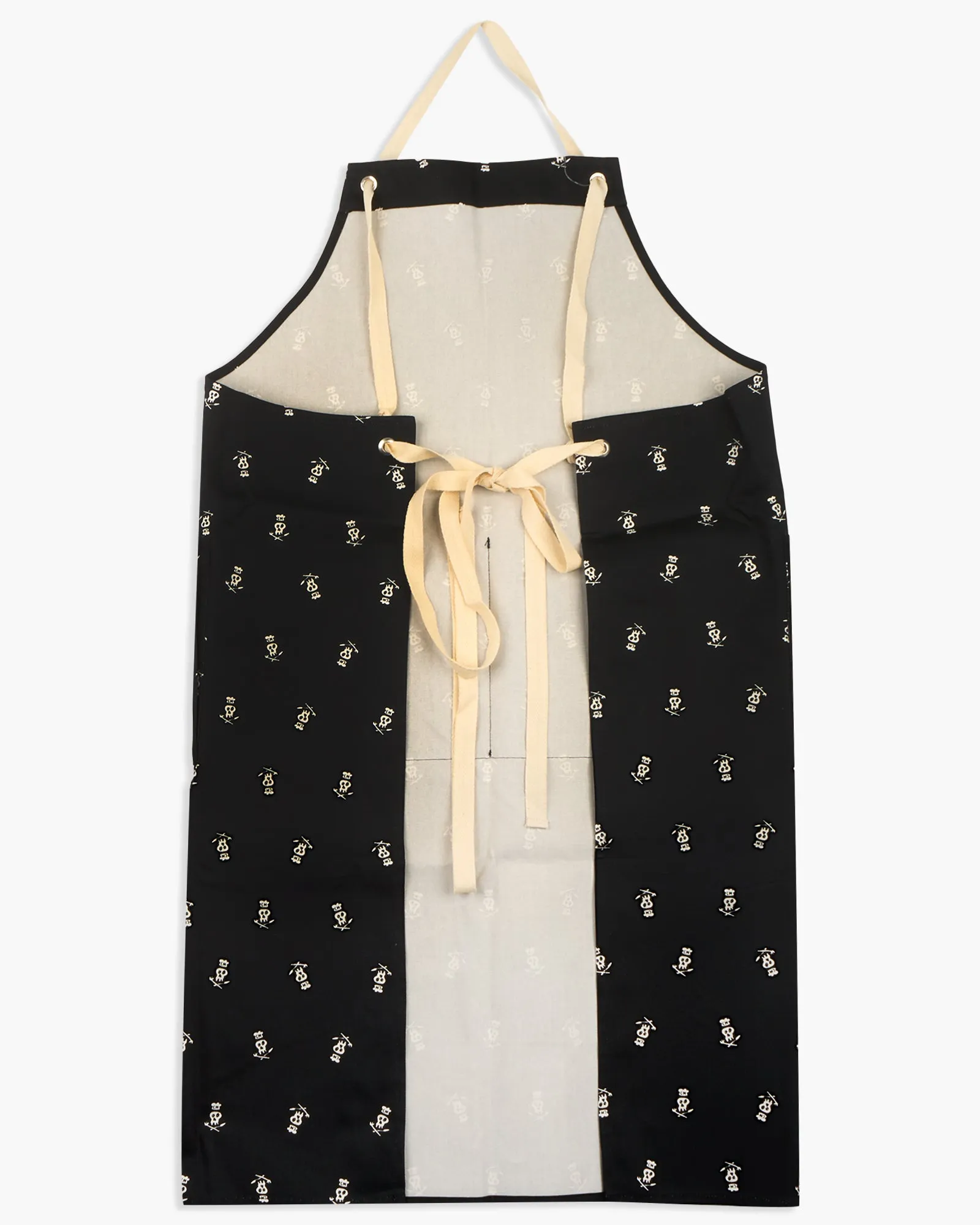 Cookman Wide Pocket Skull Apron - Black