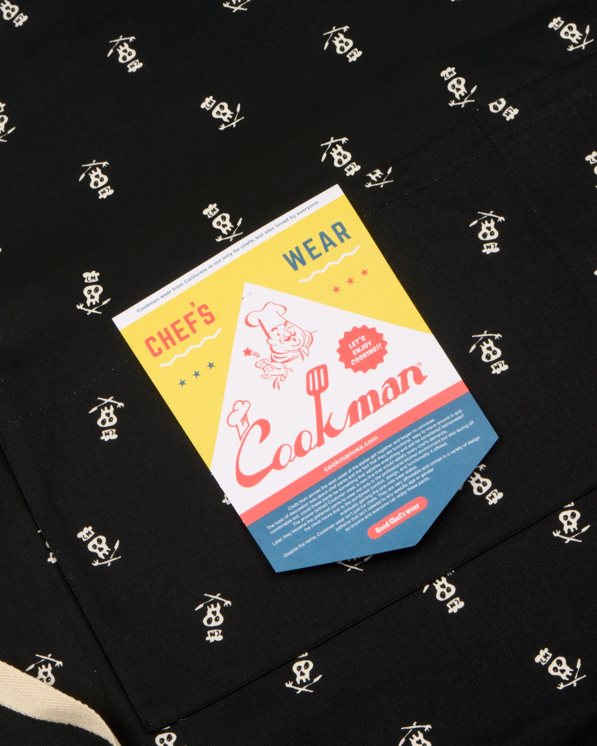 Cookman Wide Pocket Skull Apron - Black