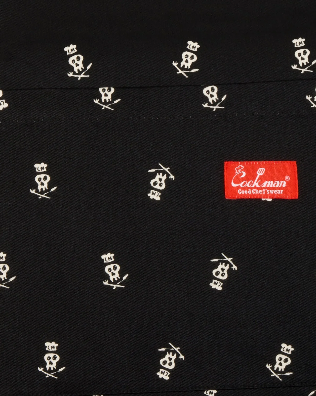 Cookman Wide Pocket Skull Apron - Black