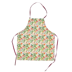 Cotton Apron in Mushroom Print