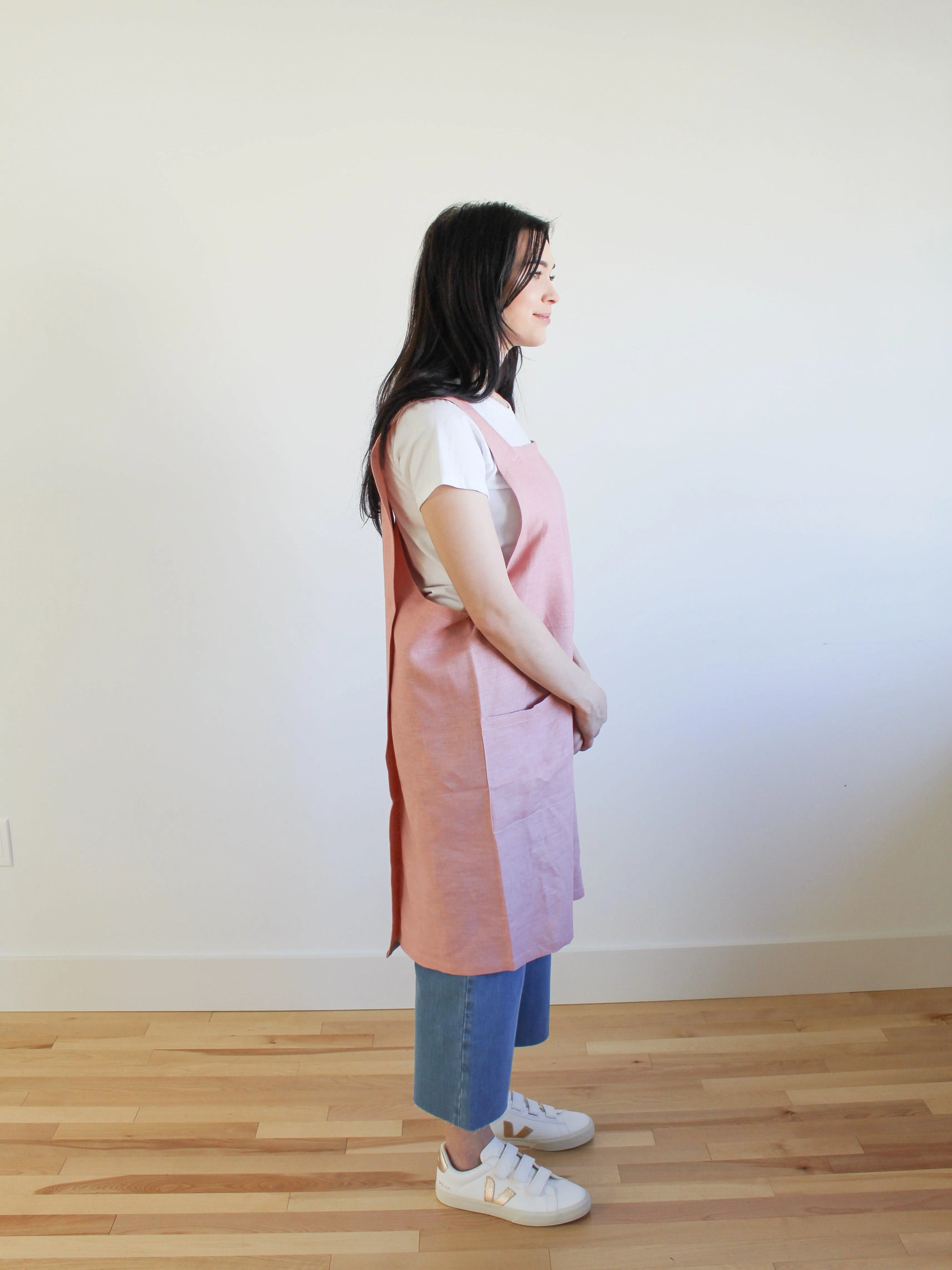 Cross Back Linen Apron