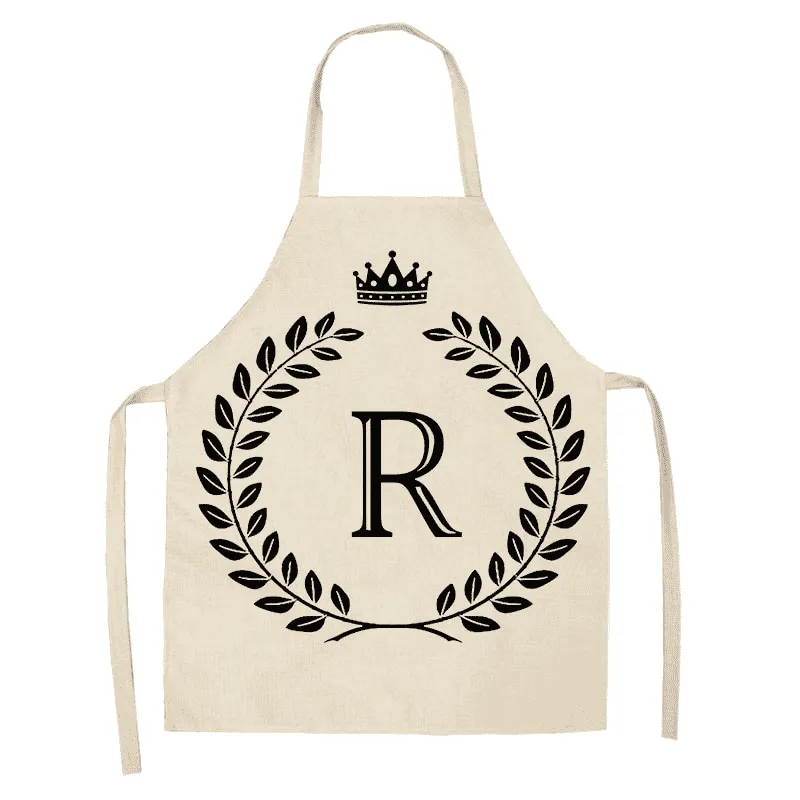 Crown and Letter Printed Kitchen Apron