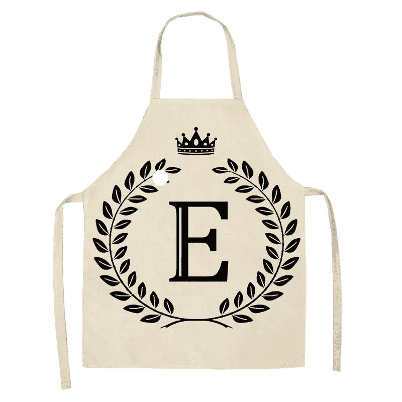 Crown and Letter Printed Kitchen Apron