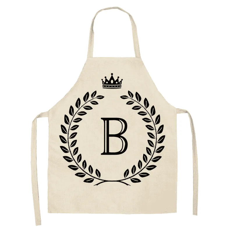Crown and Letter Printed Kitchen Apron