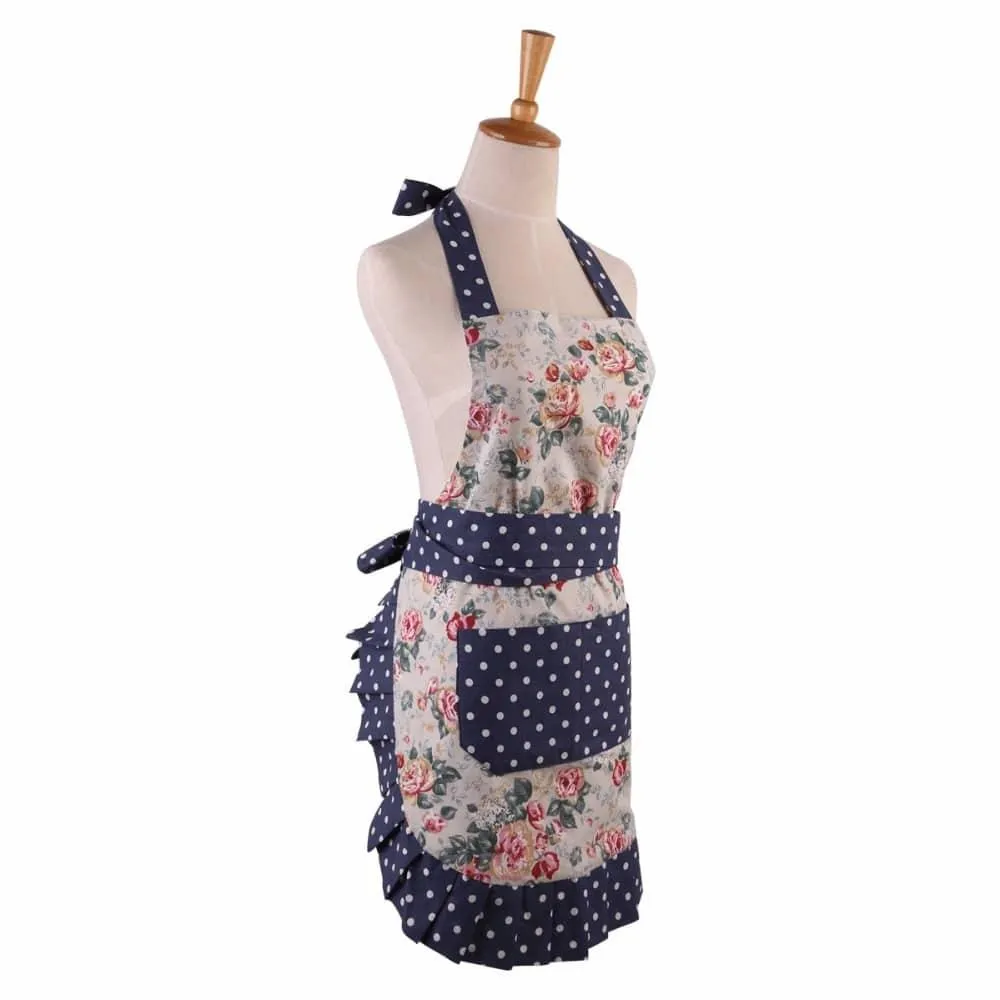 Floral 100% Cotton Apron for Women