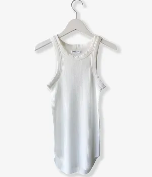 FUMIKA_UCHIDA/NEEDLE DRAWING TANK TOP(WHITE)