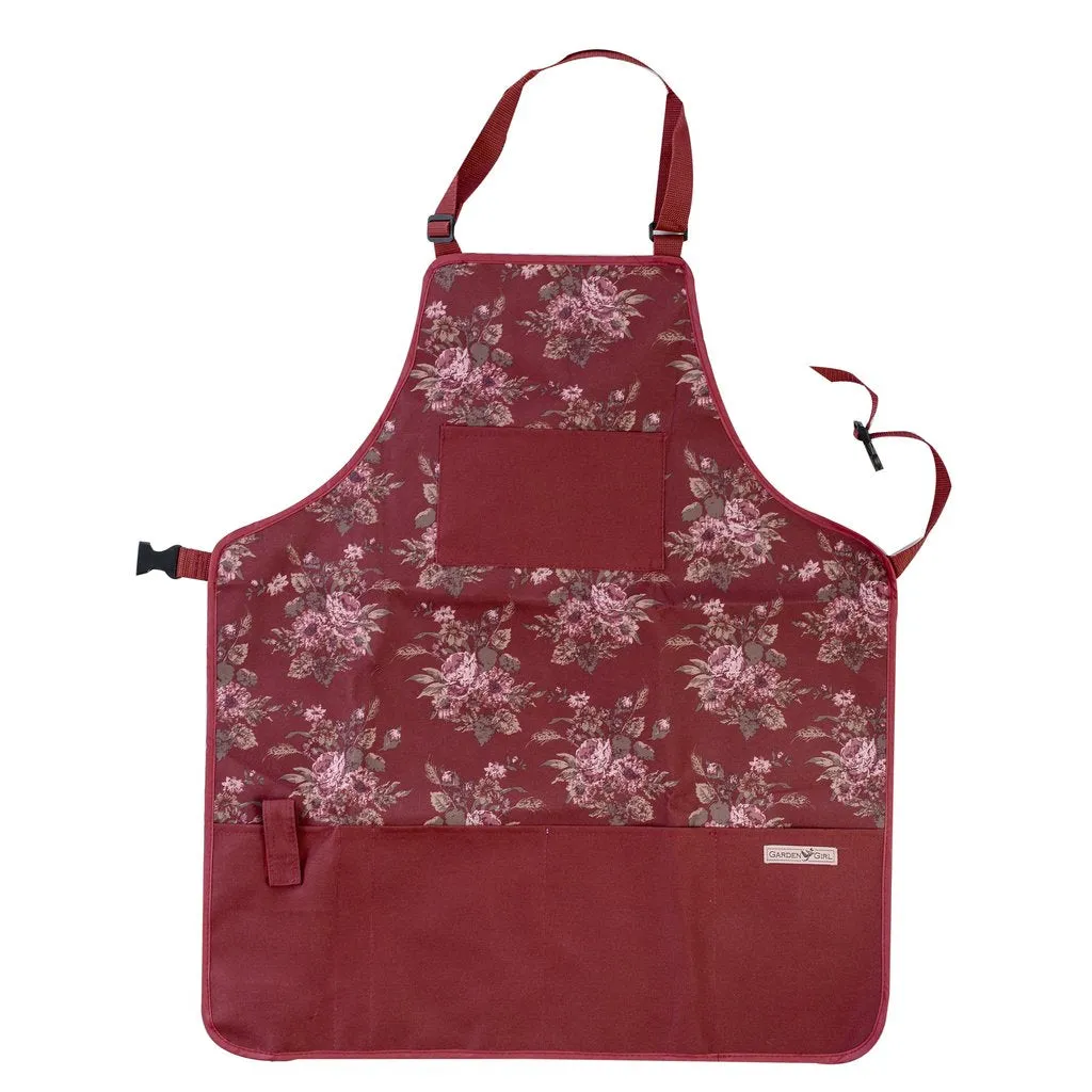 Garden Girl Apron long Classic Cherry