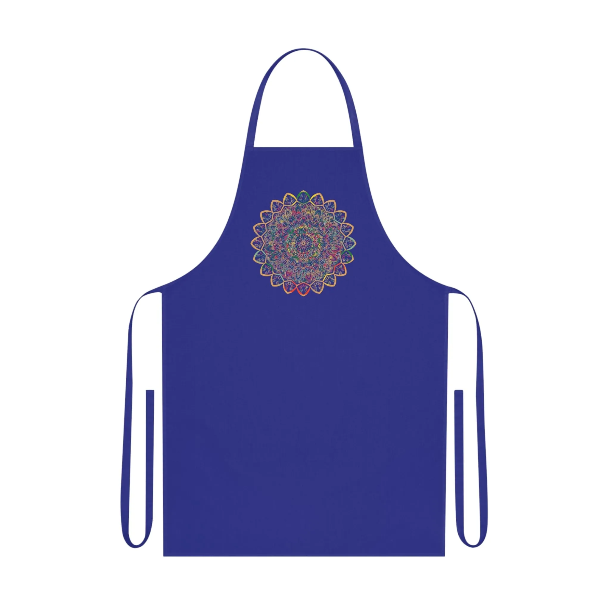 Hand-Drawn Mandala Art Cotton Apron - Chef's Essential