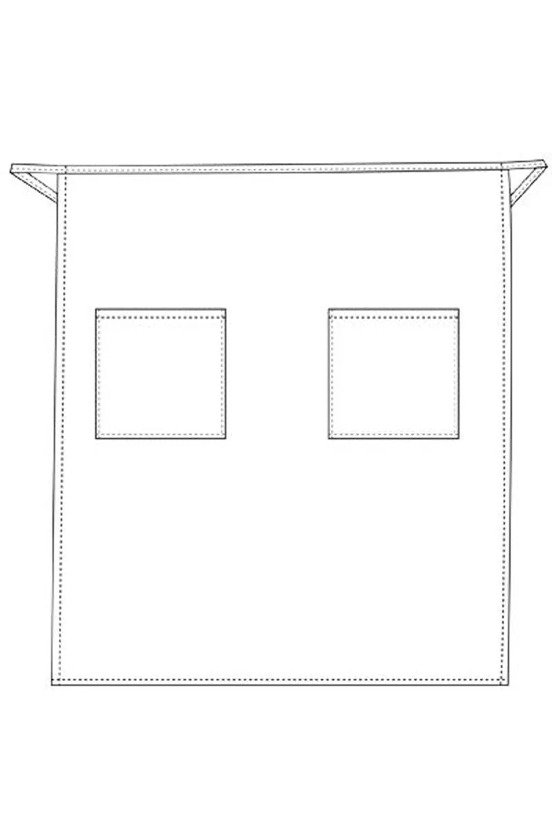 Hot Pink Deluxe Full Bistro Apron (2 Pockets)