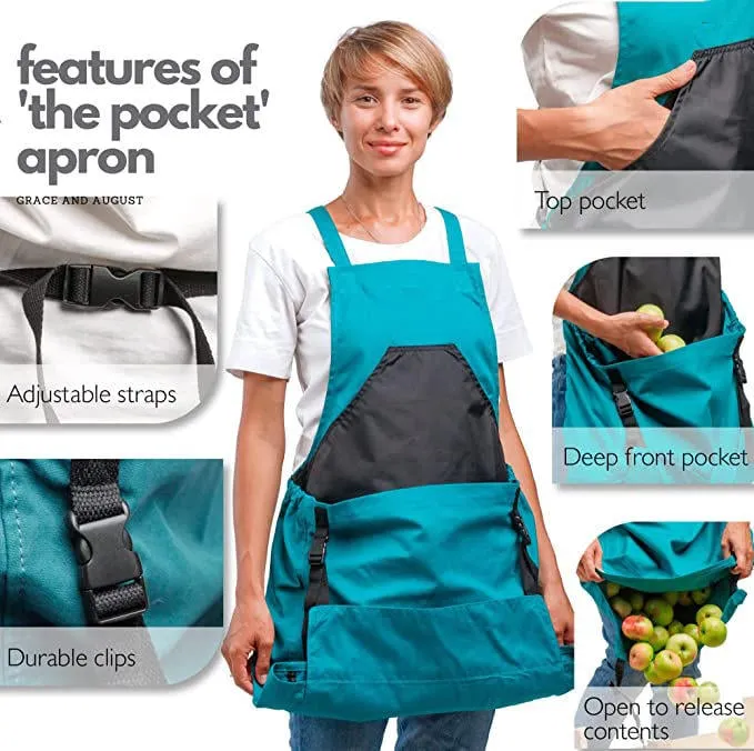 Last Day Special Sale 50% OFFCross Back Gardening Apron With Deep Kangaroo Release Pockets