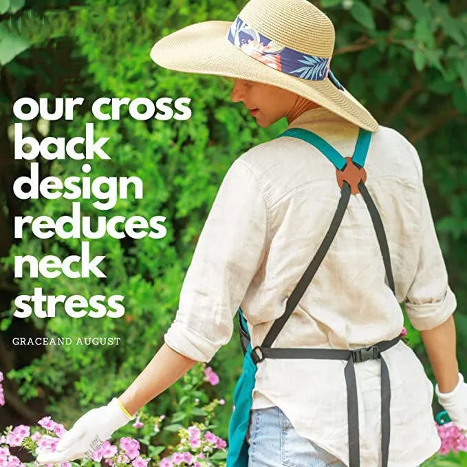 Last Day Special Sale 50% OFFCross Back Gardening Apron With Deep Kangaroo Release Pockets