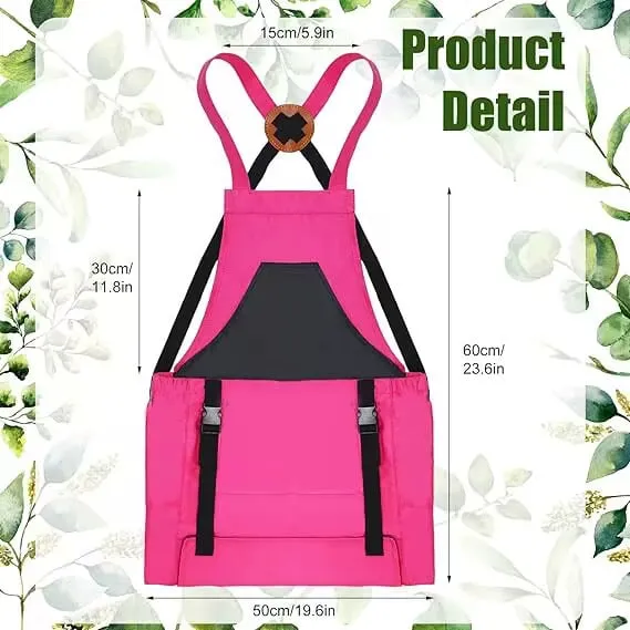 Last Day Special Sale 50% OFFCross Back Gardening Apron With Deep Kangaroo Release Pockets