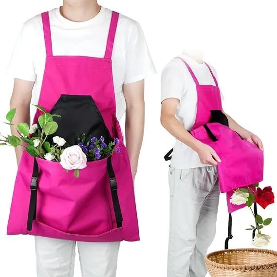 Last Day Special Sale 50% OFFCross Back Gardening Apron With Deep Kangaroo Release Pockets