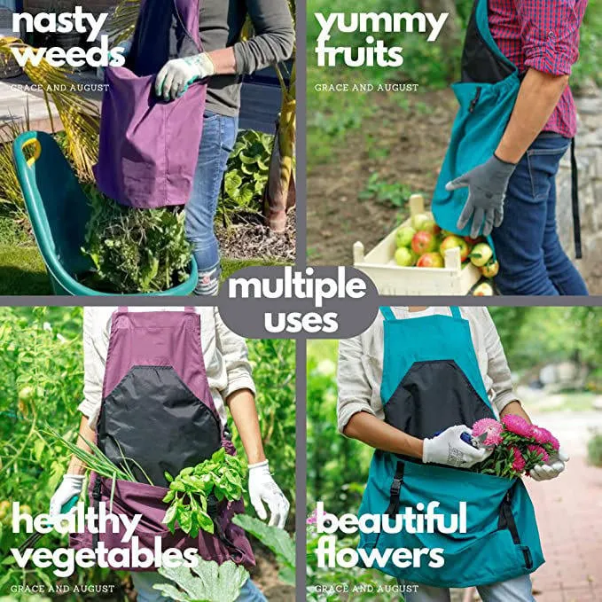 Last Day Special Sale 50% OFFCross Back Gardening Apron With Deep Kangaroo Release Pockets