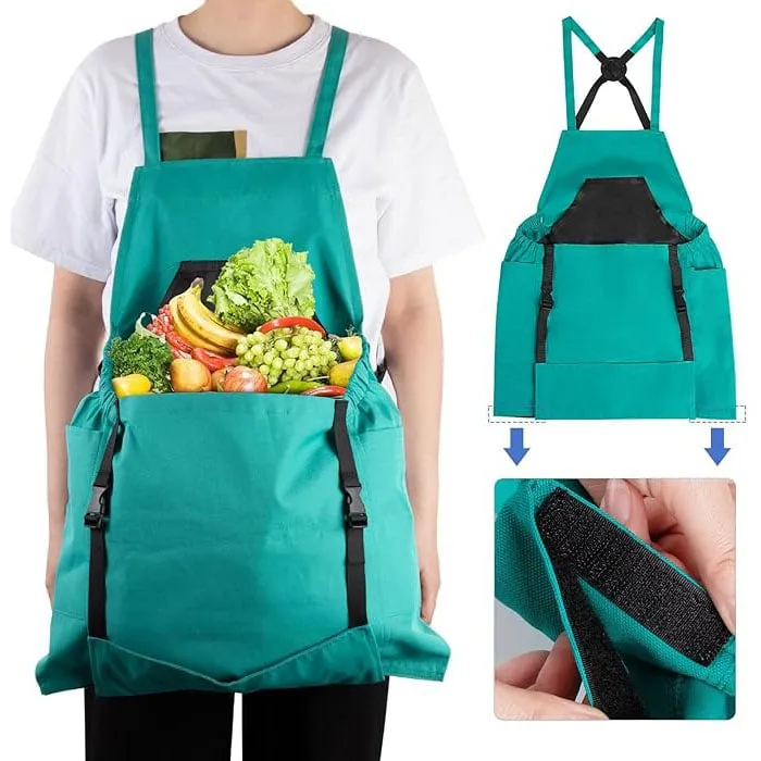 Last Day Special Sale 50% OFFCross Back Gardening Apron With Deep Kangaroo Release Pockets
