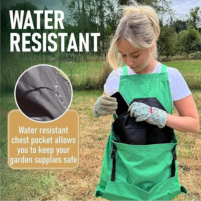 Last Day Special Sale 50% OFFCross Back Gardening Apron With Deep Kangaroo Release Pockets