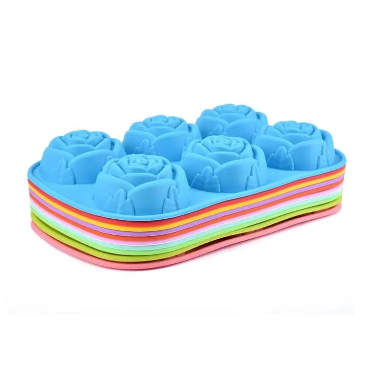 Lovely Roses Shaped Eco-Friendly Silicone Baking Mold