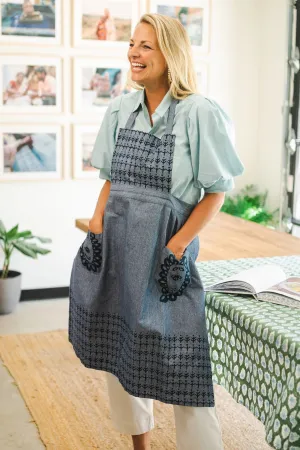 Midnight Paisley Apron