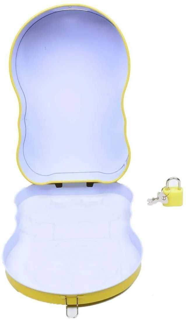Minion Metal Body Piggy Bank Saving Money Box for Kids with Lock and Key