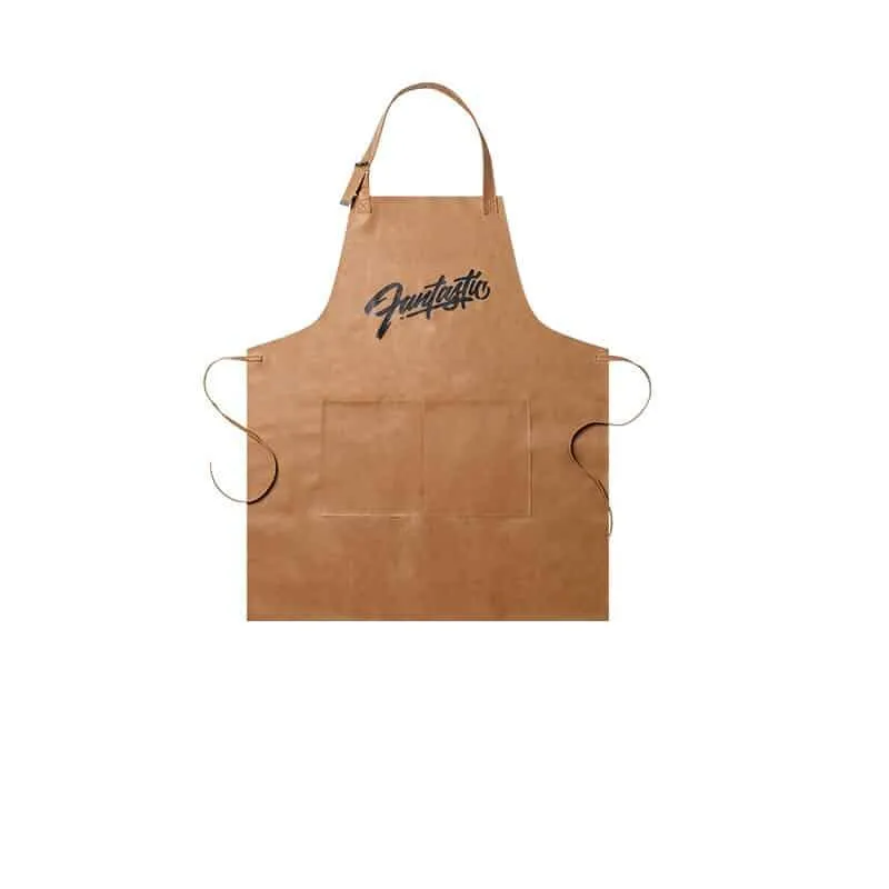 Nordic Letter Patterned Leather Waterproof Apron