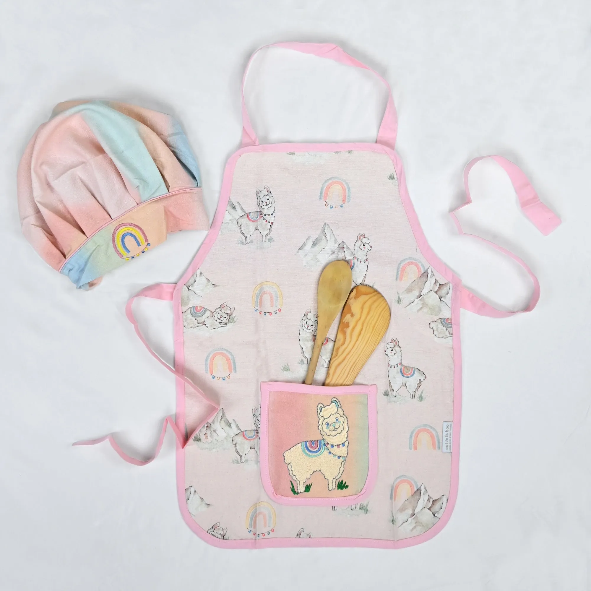 Ooh la Llama - Apron Set (Apron   Cap)