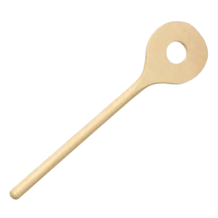 Round Wooden Spoon with Hole