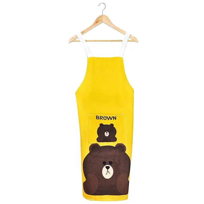 Sleeveless Strap Apron with Pocket (FABKUC ) Men and Women Cooking Kit Accessories (PANDA)
