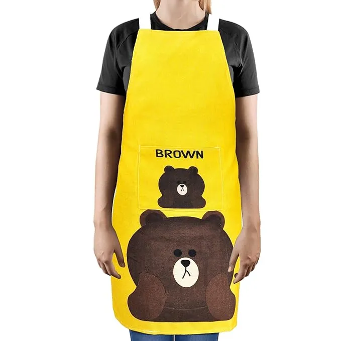 Sleeveless Strap Apron with Pocket (FABKUC ) Men and Women Cooking Kit Accessories (PANDA)